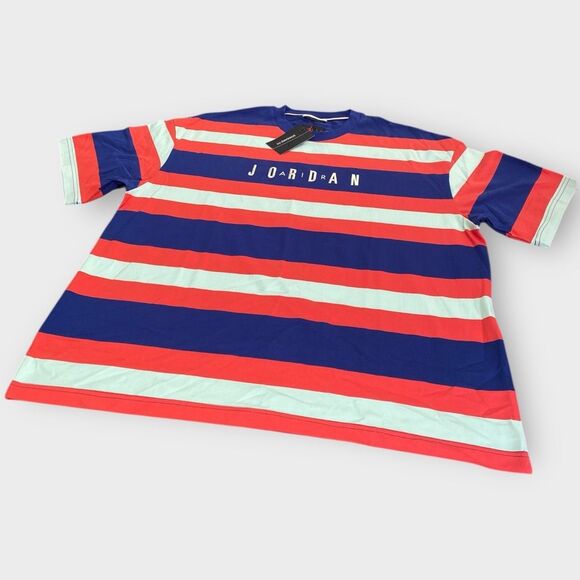 Nike Air Jordan Sport DNA HBR Striped Heavyweight Shirt CK9571-455 Men’s size XL - Picture 2 of 8